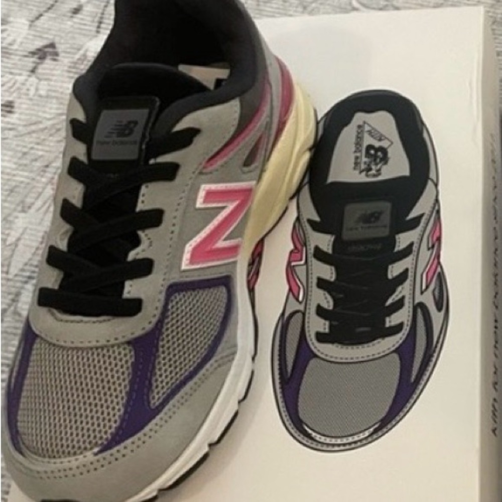 Kith Women's Sneakers in Gray, Pink, and Purple